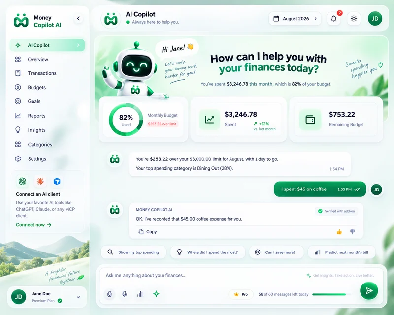 Money Copilot AI product interface